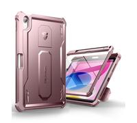 Dexnor Funda para iPad 10,9'' 10 Generación (2022) Funda con Protector de Pantalla, Funda Protectora de Disipación de Calor Delantera y Trasera Resistente a los Golpes con Soporte - Rosa