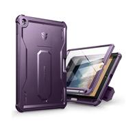 Dexnor Funda para iPad 9.7 Pulgadas (2017/2018), 360°Cubierta Protectora de Todo el Cuerpo Carcasa del Parachoques con Protector de Pantalla Incorporado para iPad 9.7" - Púrpura Fantasma