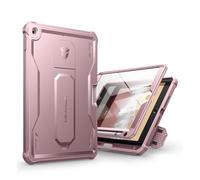 Dexnor Funda para iPad 9.7 Pulgadas (2017/2018), 360°Cubierta Protectora de Todo el Cuerpo Carcasa del Parachoques con Protector de Pantalla Incorporado para iPad 9.7" - Rosa