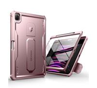 Dexnor Funda para iPad Pro 12.9 Pulgadas 4/5/6 Generacion(2020/2021/2022) Case, 360°Cubierta Protectora de Todo el Cuerpo Carcasa del Parachoques con Protector de Pantalla Incorporado - Polvo peonía