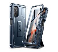 Dexnor Funda para Samsung Galaxy A13 con Protector de Pantalla Integrado y Soporte 360 de Cuerpo Completo, Resistente a los Golpes, Resistente a los Golpes, para Samsung Galaxy A13 - Azul Marino