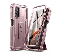 Dexnor Funda para Samsung Galaxy A13 con Protector de Pantalla Integrado y Soporte 360 de Cuerpo Completo, Resistente a los Golpes, Resistente a los Golpes, para Samsung Galaxy A13 - Rosa