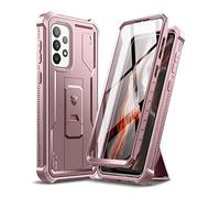 Dexnor Funda para Samsung Galaxy A33 con Protector de Pantalla Integrado y Soporte 360 de Cuerpo Completo, Resistente a los Golpes, Resistente a los Golpes, para Samsung Galaxy A33, Color Rosa