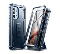 Dexnor Funda para Samsung Galaxy A53, Protector de Pantalla Integrado y Soporte 360 de Cuerpo Completo, Resistente a los Golpes, Azul