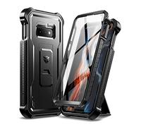 Dexnor Funda para Samsung Galaxy S10e, [Protector de Pantalla y Soporte Integrado] Resistente protección de Grado Militar a Prueba de Golpes para Samsung Galaxy S10e Negro