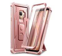 Dexnor Funda para Samsung Galaxy S9 de Cuerpo Completo Resistente a Prueba de Golpes Militar Probada contra Caídas Protector de Pantalla Integrado y Soporte para - Oro Rosa…