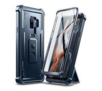 Dexnor Funda para Samsung Galaxy S9 Plus de Cuerpo Completo Resistente a Prueba de Golpes Militar Probada contra Caídas Protector de Pantalla Integrado y Soporte para - Azul