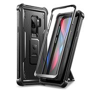 Dexnor Funda para Samsung Galaxy S9 Plus de Cuerpo Completo Resistente a Prueba de Golpes Militar Probada contra Caídas Protector de Pantalla Integrado y Soporte - Negro