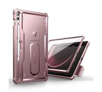 Dexnor Funda para Samsung Galaxy Tab S9 FE Plus [Protector de Pantalla Incorporado y Soporte], Cubierta Protectora antisísmica de Grado Militar Pesado para Samsung Galaxy Tab S9 FE Plus - Rosa
