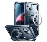Dexnor Funda Soporte Magnético para iPhone 13/14 - 【Compatible con MagSafe】【360 ° protección de Todo el Cuerpo 】【con Soporte】 Carcasa 13/14 (6,1'') - Azul Marino