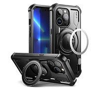 Dexnor Funda Soporte Magnético para iPhone 13 Pro - 【Compatible con MagSafe】【360 ° protección de Todo el Cuerpo 】【con Soporte】 Carcasa 13 Pro (6,1'') - Negro