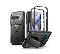 Dexnor para Funda Google Pixel 9, con Tapa Protectora Deslizante de Cámara & Protector de Pantalla & Stent, Reforzada Antisísmica Cubierta Protectora Carcasa Case - Negro