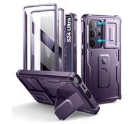 Dexnor para Funda Samsung Galaxy S24 Ultra,con Tapa Protectora Deslizante de Cámara & Protector de Pantalla & Stent, Reforzada Antisísmica Cubierta Protectora Carcasa Case - Púrpura Fantasma
