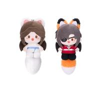 DEXSHUN 2pcs Xie Lian Figura Linda Anime Colgante Xie Lian/Hua Cheng Cuerpo Suave Colgante Decoración Llavero Merchdiese Regalo para Fans 12 cm