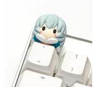 DEXSHUN Anime Cartoon Keycaps Ayanami Rei Teclado Mecánico Tapas de teclas Anime Figura Ayanami Rei Teclas Resinosas Gaming Keyboard Accesorios Coleccionables Regalos
