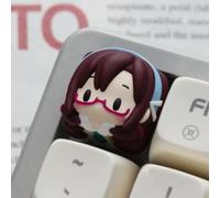 DEXSHUN Anime Cartoon Keycaps Mari Makinami Ilustre Teclado Mecánico Tapas de Teclas Anime Figura Mari Makinami Ilustroso Teclas Resinosas Gaming Keyboard Accesorios Regalos
