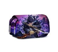 DEXSHUN Estuche para lápices Sung Jin Woo Anime Cha Hae-In con dibujos animados, papelería, doble capa, impresión 3D, estuche grande para niñas y niños, Type03, 22x9x12cm, Estuche para lápices de