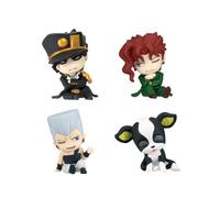 DEXSHUN Jotaro Figura JJBA Mini Anime Figuras Kakyōin Noriaki/IGGY/Jean Pierre Polnareff Figures Cute Sleepposition Modelo Set 4pcs PVC Anime Estatua Sentado Escritorio Ordenador Decoraciones 6 cm