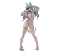 DEXSHUN Kin Mirai Nekomata MIU Figura Anime Manga Ilustración Figuras Linda Mujer Gato Modelo PVC Anime Estatua Coleccionable Decoración Regalo 24 cm
