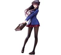 DEXSHUN Komi Can't Communicate Anime Figura, Komi Shoko Figura de acción de pie, modelo de 25 cm, uniforme de manga, estatua de niña, PVC, colección de decoraciones, regalo