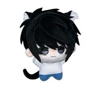DEXSHUN L Plush Figura Anime Oreja de Gato Estilo Light Yagami/L Plushies Lindo Llavero de Dibujos Animados Figuras Suave Mochila Colgante Decoración Regalo 10 cm