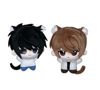 DEXSHUN Light Yagami & L Plush Figura Anime Oreja de Gato Estilo Light Yagami/L Plushies Lindo Llavero de Dibujos Animados Figuras Suave Mochila Colgante Decoración Regalo 10 cm