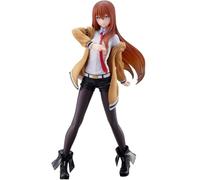 DEXSHUN Steins Gate Anime Figura Makise Kurisu Estatua Estatua Negro Seda Pie Personaje Modelo PVC Escritorio Adornos 18 cm