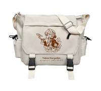 DEXSHUN Violet Evergarden Bolso de hombro para mujer, bolso de mensajero japonés lindo personaje de anime violeta Evergarden impresión bolso de gran capacidad mochila escolar adolescentes bandolera