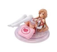 DEXSHUN Yuuki Asuna Figura Anime Asuna Figuras Serie Sentado Momento de vestirse Estatua PVC Anime Merch Colección Adornos Decoraciones Regalos