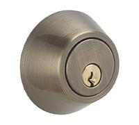 Dexter by Schlage JD60609 - Cerrojo de seguridad de un solo cilindro, latón antiguo de Schlage Lock Company
