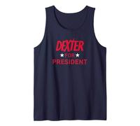 Dexter For President Camiseta sin Mangas, Hombre, Azul Marino, M