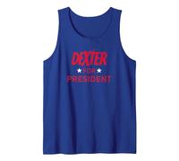 Dexter For President Camiseta sin Mangas, Hombre, Azul Real, XXL