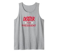 Dexter For President Camiseta sin Mangas, Hombre, Gris Jaspeado, S