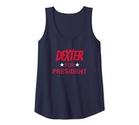 Dexter For President Camiseta sin Mangas, Mujer, Azul Marino, XXL