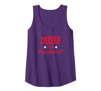Dexter For President Camiseta sin Mangas, Mujer, Morado, XL