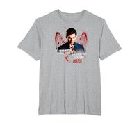 Dexter Good or Bad Camiseta, Hombre Tallas Grandes, Gris Jaspeado, 5X Alto
