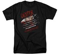Dexter T-Shirt Blood Never Lies Graphic TV Show Printed Cotton tee SHO202 Black Black(Small)