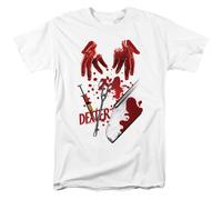 Dexter - Tools Of The Comercio - Adulto Unisex Camiseta Manga Corta - Blanco