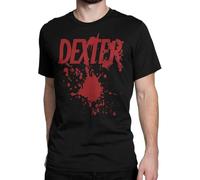 Dexter TV Series Blood Spatter Funny Halloween Men White Yellow Black Red Mens Women Records T Shirt 100% Cotton - Joke Gift(Large)