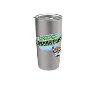 Dexter's Laboratory Logo Vaso térmico de acero inoxidable de doble pared