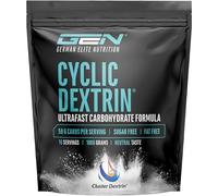 Dextrina cíclica (Cluster Dextrin®) 1000 g - Hidratos de carbono en polvo de primera calidad - Dextrina cíclica altamente ramificada - Polvo energético patentado para obtener más energía - Vegano