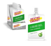 Dextro Energy Gel líquido - Manzana, Apple, 6 x 60 ml (6 unidades) - Gel de energía para deportes de resistencia - VEGAN - Gel de fitness para viajes