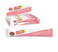 Dextro Energy Gums Fresa Ruibarbo + Vitaminas - 8x45g (Pack de 8), High Carb Sport Gummies para aporte rápido de carbohidratos