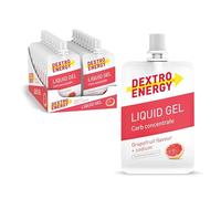 Dextro Energy Liquid Gel Pomelo + Sodio - 18x60 ml (Pack de 18) - High Carb Energy Gel para aporte rápido de carbohidratos + 240 mg de sodio