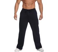 Deyeek Pantalones Informales para Hombre, de algodón, Transpirables, Cintura elástica con cordón, Pantalones Deportivos con Bolsillos