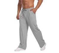 Deyeek Pantalones Informales para Hombre, de algodón, Transpirables, Cintura elástica con cordón, Pantalones Deportivos con Bolsillos