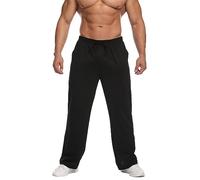 Deyeek Pantalones Informales para Hombre, de algodón, Transpirables, Cintura elástica con cordón, Pantalones Deportivos con Bolsillos