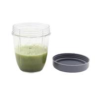 DEYIN Vasos de licuadora y tapas planas, piezas de repuesto compatibles con licuadora exprimidora de 600W, 900W, taza de 18OZ