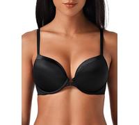 Deyllo Mujer Push up Sujetador con Aros Dirndl Confort Soft Copa Llena Invisible Tshirt Bra Negro 95D
