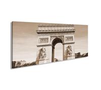 deyoli WTD - Lienzo decorativo (100 x 50 cm), diseño del arco del triunfo en el centro de la ciudad